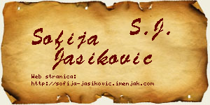 Sofija Jasiković vizit kartica
